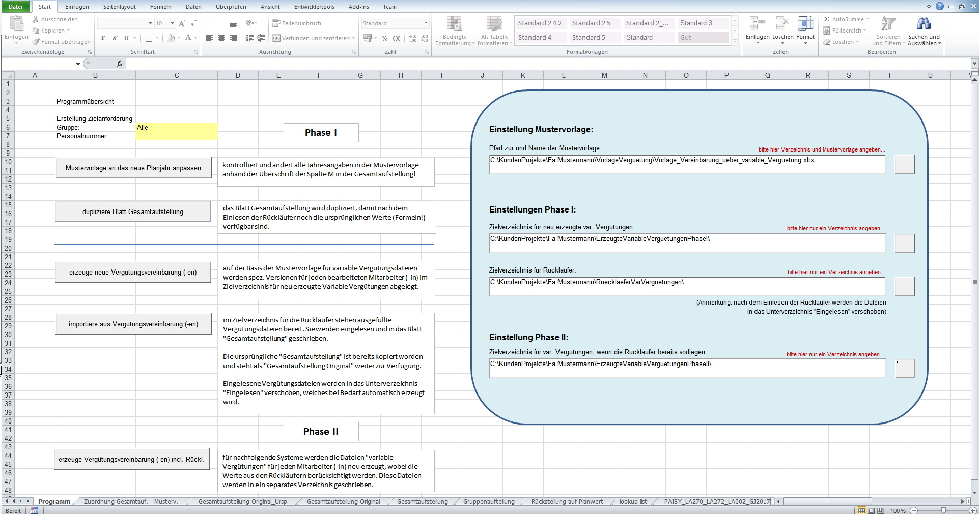 Anwendung Zielvereinbarungsdateien